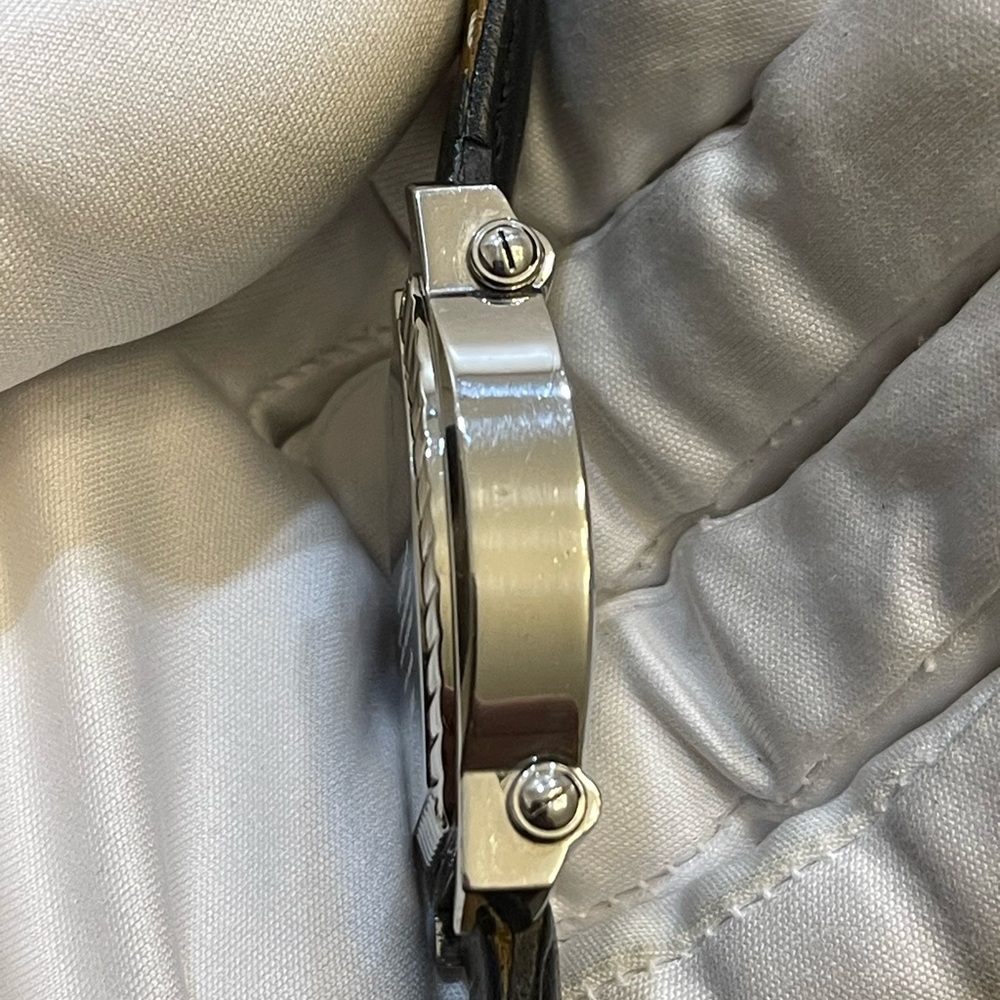 CHARRIOL COLYMBYS® Chrono Black Leather Stainless Steel Quartz Men's Watch 060T - Picture 8 of 16